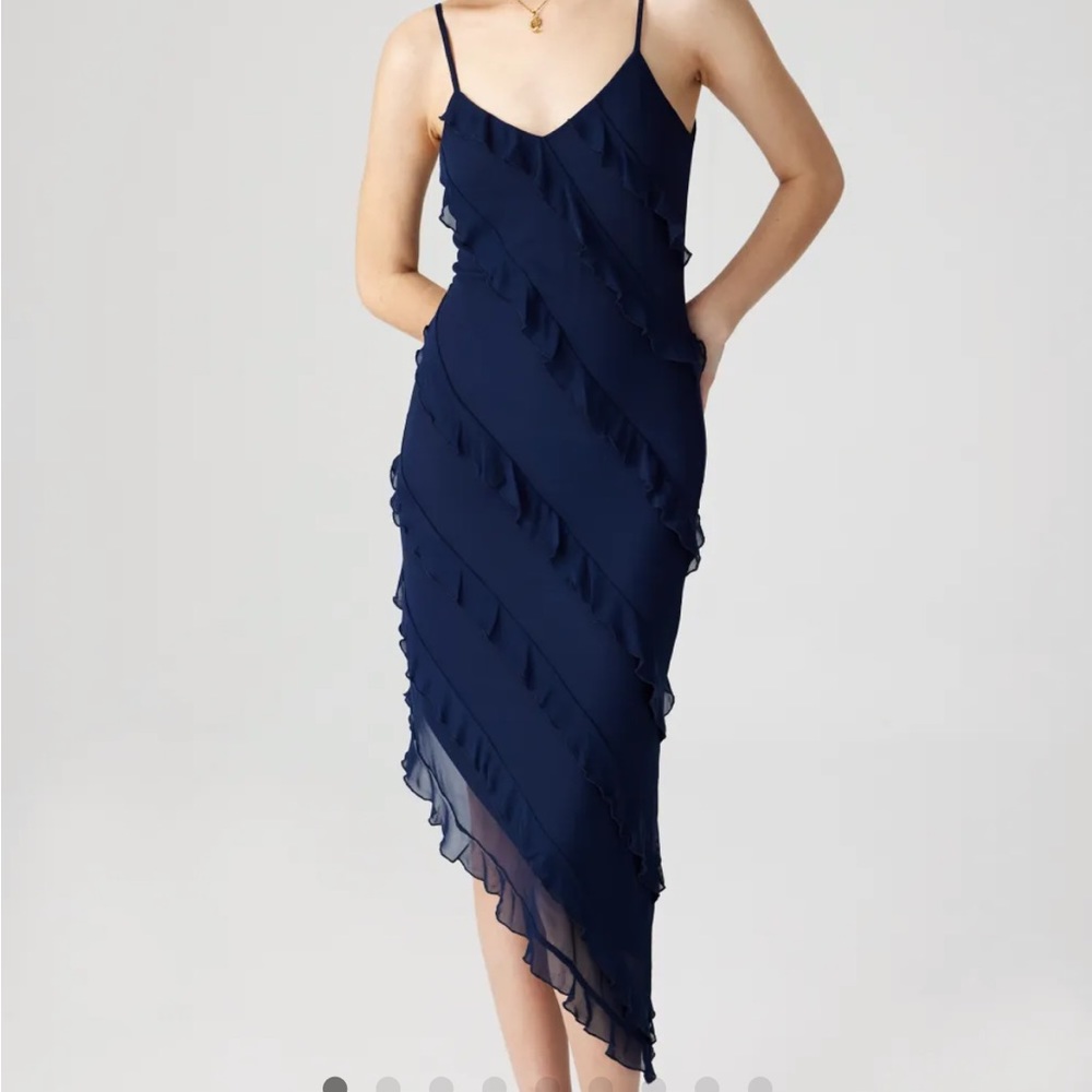 Cider asymmetrical ruffle dress